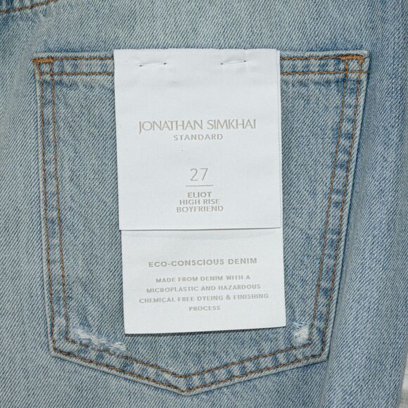 Jonathan Simkhai Eliot High-Rise Boyfriend Jeans Summerland light 27 - Picture 10 of 13